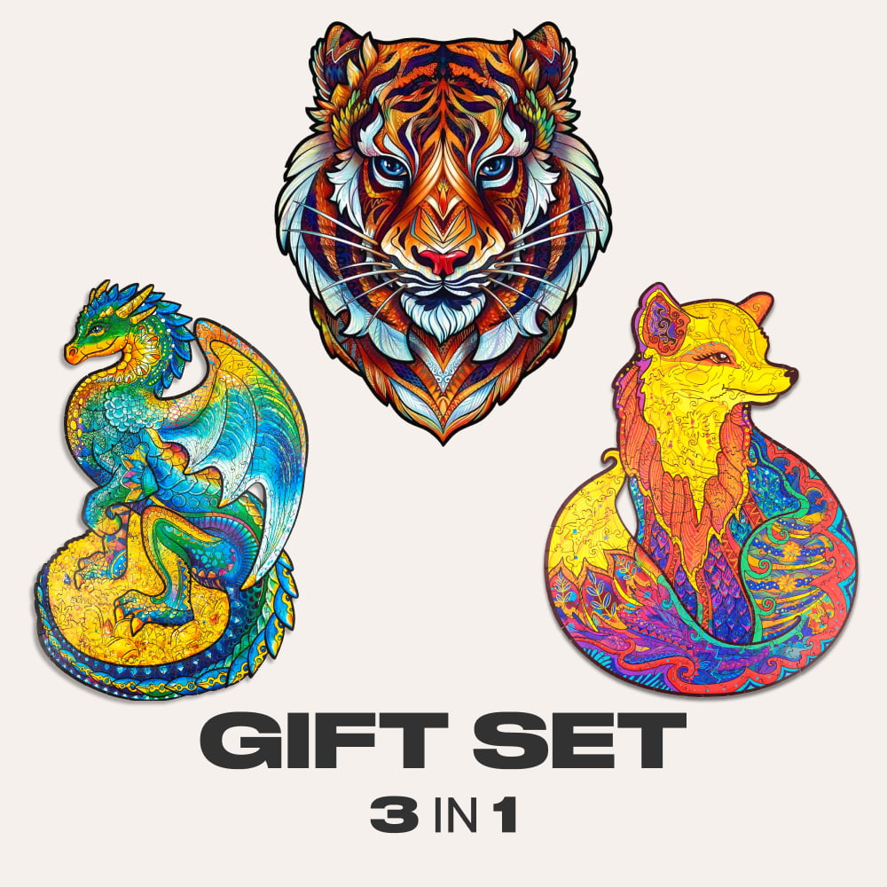 Animals Gift Set #4 (Guarding Dragon, Alluring Fox, Lovely Tiger)