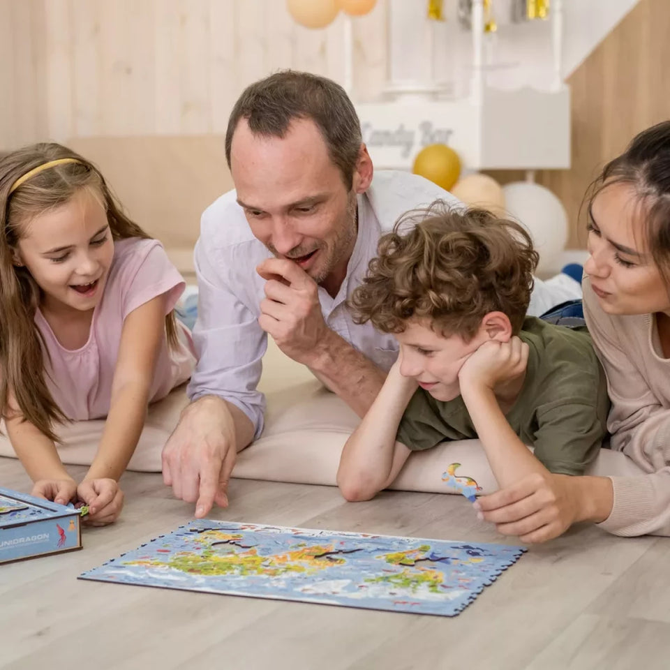 Wooden world map puzzle for kids - Unidragon