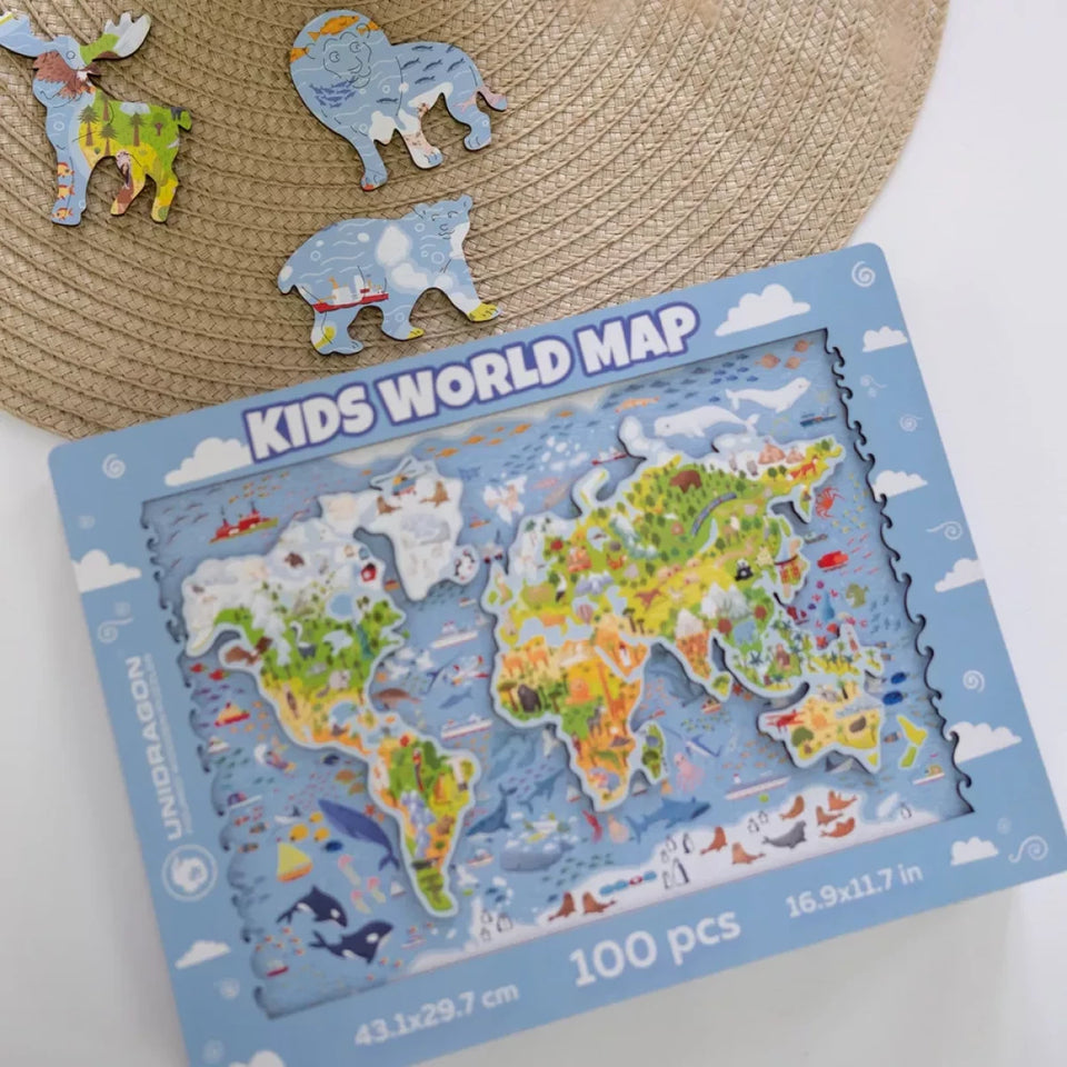 Kids World Map Puzzle